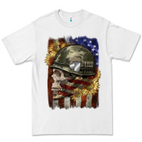 White Army skull 4th of july Premium Tee - CowGirlArtShop
