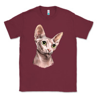 Burgundy Sphynx Cat Classic Tee - LillyAllenDesigns