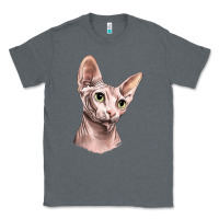 Charcoal Heather Sphynx Cat Classic Tee - LillyAllenDesigns