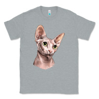 Heather Grey Sphynx Cat Classic Tee - LillyAllenDesigns