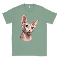 Sage Sphynx Cat Classic Tee - LillyAllenDesigns