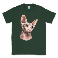 Sports Green Sphynx Cat Classic Tee - LillyAllenDesigns