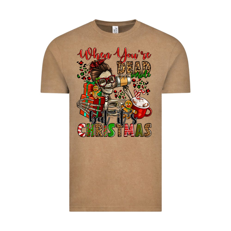 When You're Dead Inside But It's Christmas Vintage Tee by Jasminsmagicworld | Teevron
