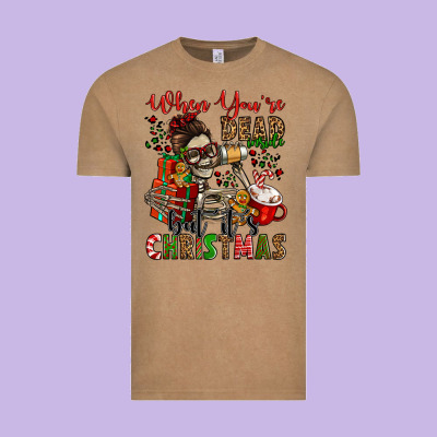 When You're Dead Inside But It's Christmas Vintage Tee Designed By Jasminsmagicworld