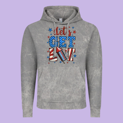 Let's Get Lit Vintage Hoodie Designed By Bundleandbundleshop