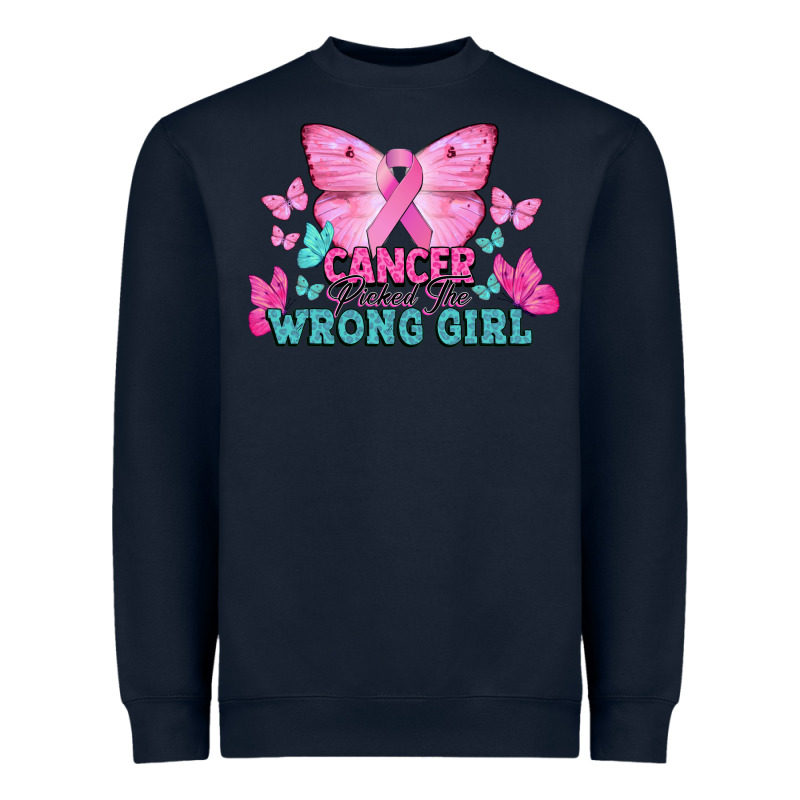 Cancer Picked The Wrong Girl Heavyweight Sweatshirt by NancyCooperArtShop | Teevron