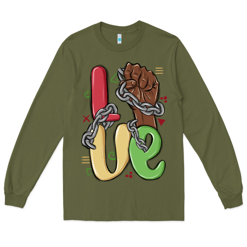 Love Juneteenth Long Sleeve Tee by MaliasSmallBusiness | Teevron