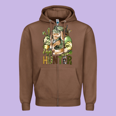 Egg Hunter Zipper Hoodie Designed By Bundleandbundleshop