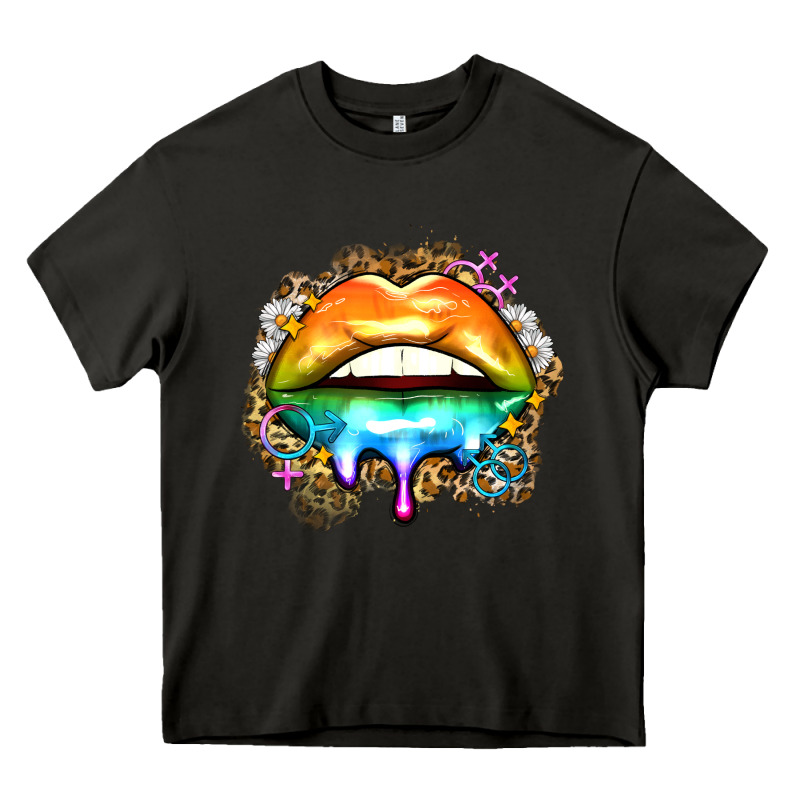 Rainbow Lips Heavy Core Tee by Zillion Design Studio | Teevron
