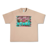Burro western blessed nurse pink floral arrow  background Urban Heavy Tee - BarkalooDesign