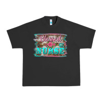 Pigment Black western blessed nurse pink floral arrow  background Urban Heavy Tee - BarkalooDesign