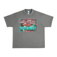 Tornado western blessed nurse pink floral arrow  background Urban Heavy Tee - BarkalooDesign