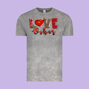Love Vibes Vintage Tee Designed By Adodesignshop