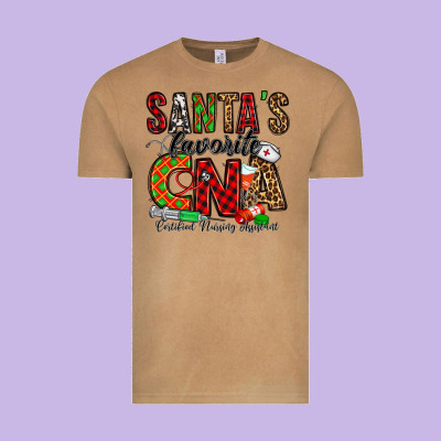 Santa’s Favorite Cna Vintage Tee Designed By Jasminsmagicworld