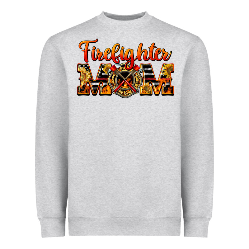 American Firefighter Mom Heavyweight Sweatshirt by LillyAllenDesigns | Teevron