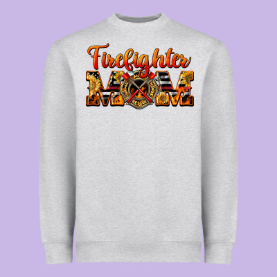 American Firefighter Mom Heavyweight Sweatshirt Designed By Lillyallendesigns