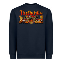 Navy American Firefighter Mom Heavyweight Sweatshirt - LillyAllenDesigns
