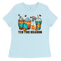 Baby Blue tis' the season basketball coffee cups Ladies Tee - Zillion Design Studio