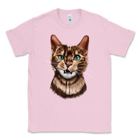 Bubblegum Pink Bengal Cat Face Classic Tee - LillyAllenDesigns
