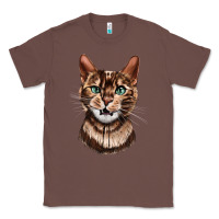 Chestnut Bengal Cat Face Classic Tee - LillyAllenDesigns