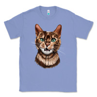 Colony Blue Bengal Cat Face Classic Tee - LillyAllenDesigns