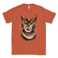 Copper Bengal Cat Face Classic Tee - LillyAllenDesigns