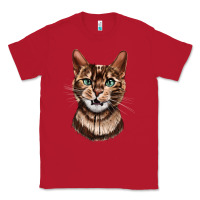 Red Bengal Cat Face Classic Tee - LillyAllenDesigns
