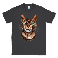 Smoke Bengal Cat Face Classic Tee - LillyAllenDesigns
