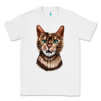 White Bengal Cat Face Classic Tee - LillyAllenDesigns