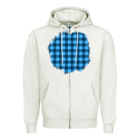 Oatmeal Heather Winter Tartan Patch Zipper Hoodie - BundleAndBundleShop