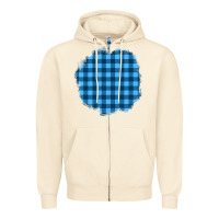 Sandshell Winter Tartan Patch Zipper Hoodie - BundleAndBundleShop