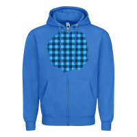 True Royal Winter Tartan Patch Zipper Hoodie - BundleAndBundleShop