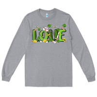 Heather Grey st patricks love nurse Long Sleeve Tee - MaliasSmallBusiness