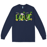 Navy st patricks love nurse Long Sleeve Tee - MaliasSmallBusiness