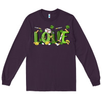 Plum st patricks love nurse Long Sleeve Tee - MaliasSmallBusiness
