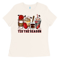 Bone tis' the season baseball coffee cups Ladies Tee - Zillion Design Studio