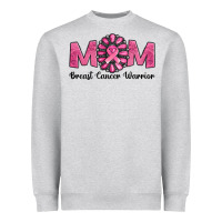Heather Grey breast cancer warrior mom Heavyweight Sweatshirt - Jasminsmagicworld