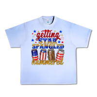 Grape Ice getting star spangled hammered Urban Heavy Tee - NancyCooperArtShop
