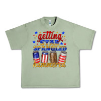 Oil Green getting star spangled hammered Urban Heavy Tee - NancyCooperArtShop