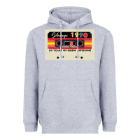 Heather Grey vintage 1990 60th birthday cassette 30 years old 60 years Heavyweight Hoodie - Bettercallsaul