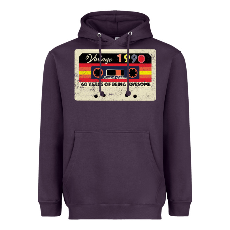 Vintage 1990 60th Birthday Cassette 30 Years Old 60 Years Heavyweight Hoodie by Bettercallsaul | Teevron