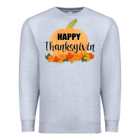 Heather Grey Happy Thanksgiving Premium Sweatshirt - Bettercallsaul