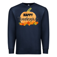 Navy Happy Thanksgiving Premium Sweatshirt - Bettercallsaul