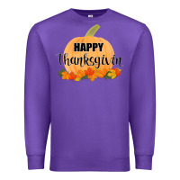 Purple Happy Thanksgiving Premium Sweatshirt - Bettercallsaul
