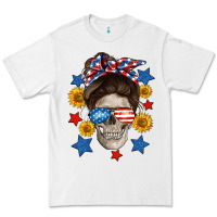 White American mom skull Premium Tee - Neo Western