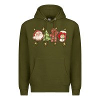 Army Green Christmas gingerbread cookies Premium Hoodie - texasbilliewilder