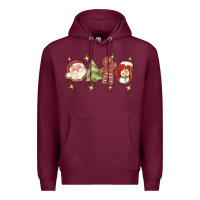 Burgundy Christmas gingerbread cookies Premium Hoodie - texasbilliewilder