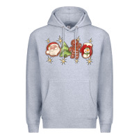 Heather Grey Christmas gingerbread cookies Premium Hoodie - texasbilliewilder