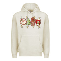 Oatmeal Heather Christmas gingerbread cookies Premium Hoodie - texasbilliewilder