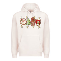 Pale Pink Christmas gingerbread cookies Premium Hoodie - texasbilliewilder